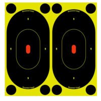 Birchwood Casey 34750 Shoot-N-C Reactive Target Self-Adhesive Paper Black/Yellow 7" Oval Silhouette 60 Pack