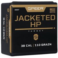 Speer 4007 Handgun 38Cal 110gr Jacketed Hollow Point 100 Per Box/5 Case
