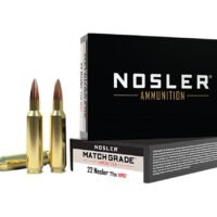 Nosler 60016 Match Grade  22Nosler 77gr Custom Competition Hollow Point Boat Tail 20 Per Box/10 Case