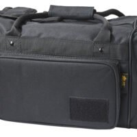 US PeaceKeeper P21115 Medium Range Bag Water Resistant Black 600D Polyester with Pockets, Removable Gun Rug, & Wraparound Handles 18" L x 10" H x 10" D Exterior Dimensions