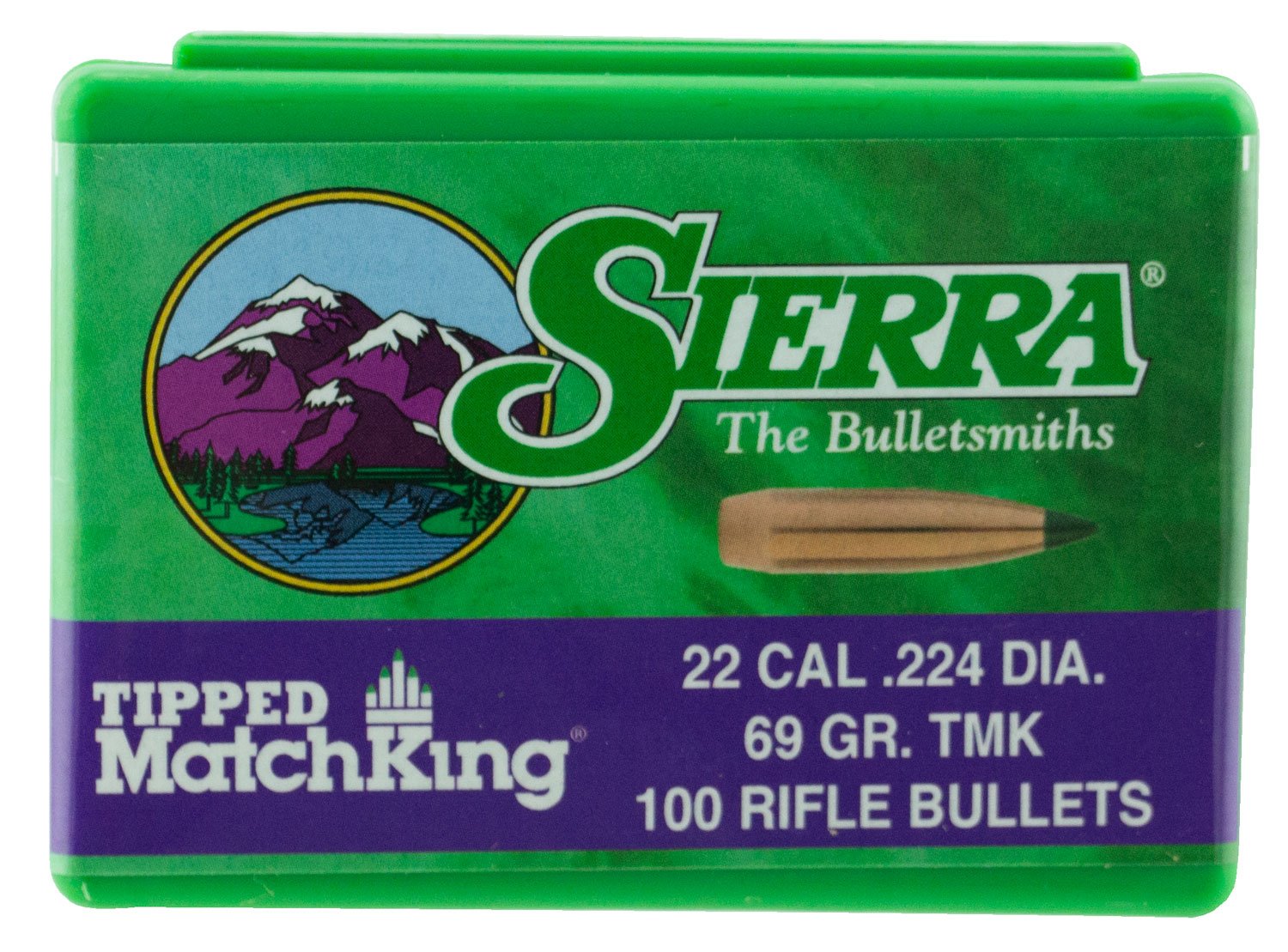 Sierra 7169 Tipped MatchKing 22Cal 69gr Tipped MatchKing 100/Box