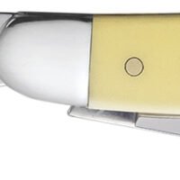 Case 00035 Stockman Medium 2.57"/1.88"/1.71" Folding Clip/Sheepsfoot/Spey Plain Tumble Polish Chrome Vanadium Steel Blade/Yellow Synthetic Handle