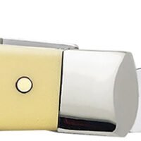 Case 00029 Trapper  Mini 2.70"/2.75" Folding Clip Point/Spey Plain Tumble Polish Chrome Vanadium Steel Blade/Smooth Yellow Synthetic Handle