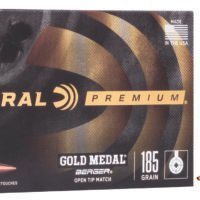 Federal GM308BH185 Premium Gold Medal 308Win 185gr Berger Jugernaught Open Tip Match 20 Per Box/10 Case