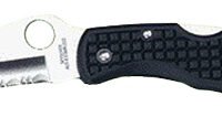Spyderco Endura 3.75" Folding Clip Point Serrated VG-10 SS Blade/Black Textured FRN Handle Includes Pocket Clip