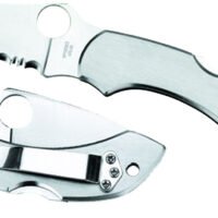 Spyderco C28P Dragonfly 2 2.31" Folding Clip Point Serrated VG-10 SS Blade Stainless Steel Handle Includes Pocket Clip