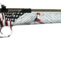 Crickett KSA3168 Youth  22 LR 1rd 16.12" Stainless Steel Barrel, Fixed Front/Adjustable Rear Peep Sights, American Flag/Amendment Synthetic Stock w/11.5" LOP, Rebounding Firing Pin Safety