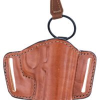 Bianchi 19254 105 Minimalist  OWB Size 13/15 Tan Leather Belt Slide Compatible w/ Glock 17/19/S&W M&P 2.0/Springfield TRP Operator Belt Up to 1.75" Wide Right Hand