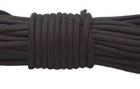 RED ROCK 550 PARACHUTE CORD - 100 FEET BLACK