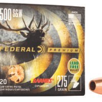 Federal P500XB1 Premium  500S&W Mag 275gr Barnes Expander BRX 20 Per Box/10 Case