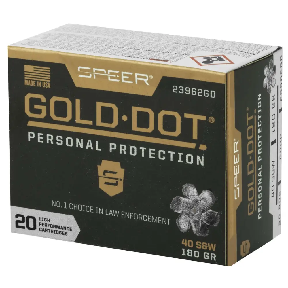 SPEER 40 S&W 180 GR GDHP AMMO 20 RD/BX 10 BX/CS - Image 2