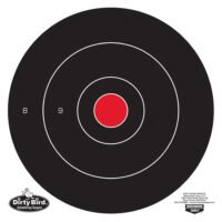 Birchwood Casey 35012 Dirty Bird  12" Bullseye Tagboard Hanging Black/White 12 PK