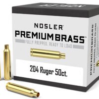 Nosler 10056 Premium Brass Unprimed Cases 204Ruger Rifle Brass 50/Box