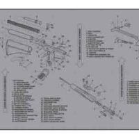 TEKMAT ARMORERS BENCH MAT - 12"X36" AR-15 GREY