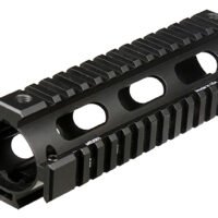 UTG Pro MTU001 Pro Quad Rail Handguard Drop-In Aluminum Black Anodized Hardcoat Picatinny Rail, For Carbine AR-15