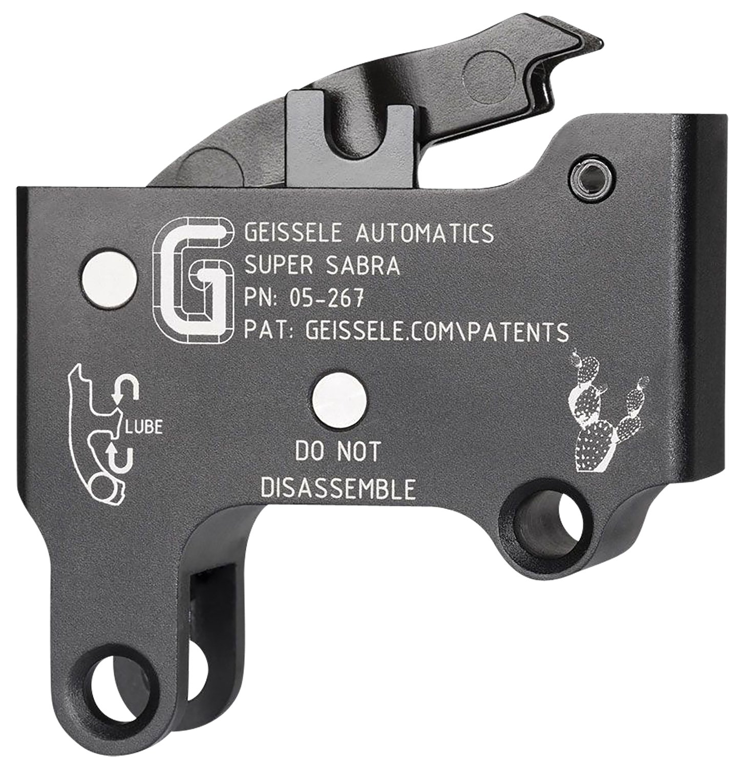 Geissele Automatics 05267 Super Sabra Trigger Pack Two-Stage Curved Trigger with 5.50-7.50 lbs Draw Weight & Black Oxide Finish for IWI Tavor, X95