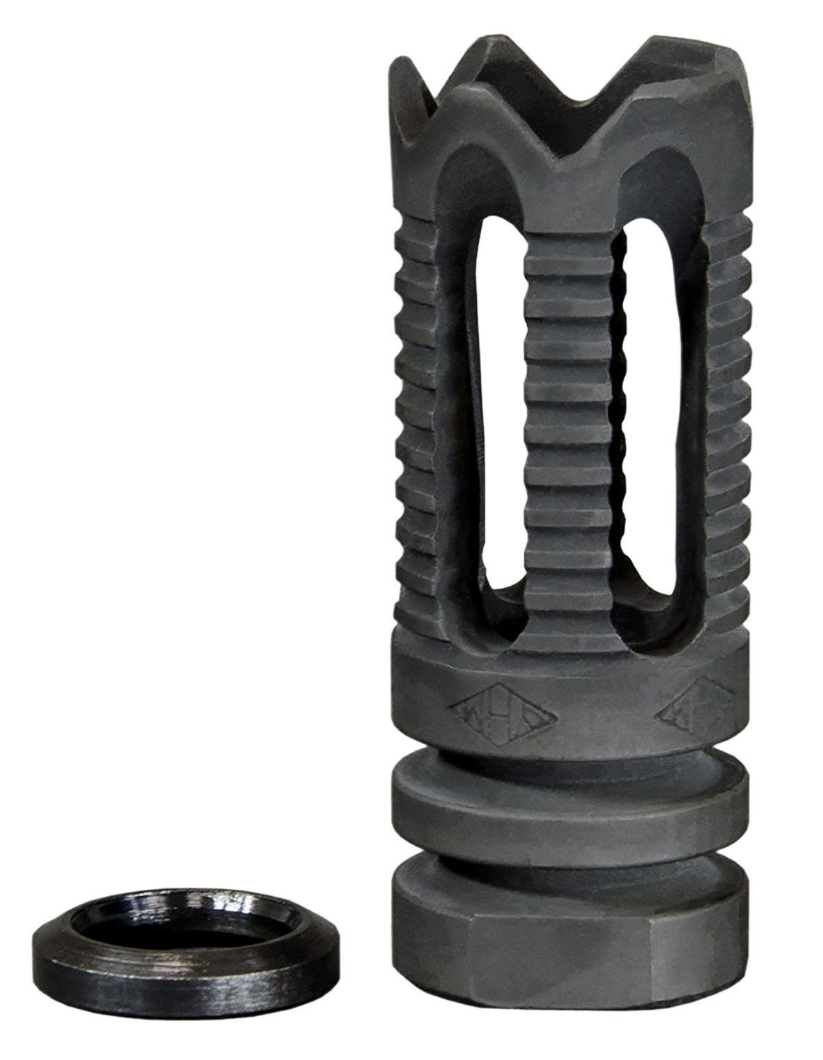 Yankee Hill 285C2 Phantom Flash Hider Black Steel with 1/2"-28 tpi Threads & Teeth for 5.56x45mm NATO AR-Platform