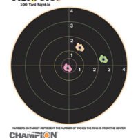 Champion Targets 45824 VisiColor  Bullseye Paper Hanging Pistol/Rifle 8.50" x 11" Multi-Color Includes Pasters 10 Pack