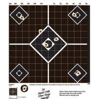 Champion Targets 45804 VisiShot  5-Diamond Paper Hanging Pistol/Rifle 13" x 18" Black/White 10 Pack