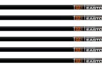 EASTON XBOW BOLT 9MM CARBON - 20" W/3" VANES HALF MOON 6-PK