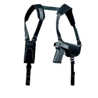 Uncle Mike's 77160 Pro-Pak Horizontal Shoulder Holster Shoulder Size 16 Black Nylon Harness Fits Med/Large Semi Autos Fits 3.25-3.75" Barrel Right Hand