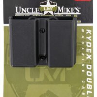 Uncle Mike's 51361 Kydex Double Mag Case Black Kydex Belt Clip 9mm Luger 40 S&W Belts 1.75" Wide