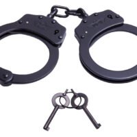 Uzi Accessories UZIHCCB Handcuffs Chain Black Stainless Steel Includes 2 Keys