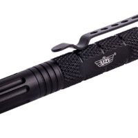 Uzi Accessories UZITACPEN6BK Tactical Pen  Black Aluminum 6" Features Glass Breaker/Cuff Key