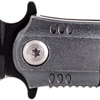 Uzi Accessories UZKFDR009 Covert 3.50" Folding Spear Point Plain Black Stainless Steel Blade Black/Gray Aluminum Handle Includes Metal Clip