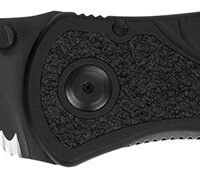 Kershaw 1670BLKST Blur  3.40" Folding Drop Point w/Recurve Part Serrated Black DLC 14C28N Steel Blade Black Anodized Aluminum Handle Includes Pocket Clip