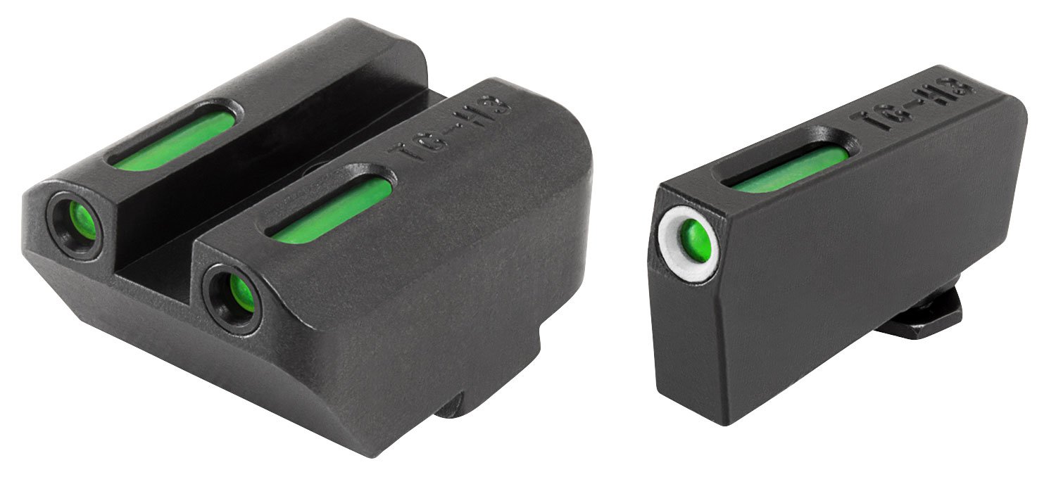TruGlo TG13GL5A TFX Black | Green Tritium & Fiber Optic White Outline Front Sight Green Tritium & Fiber Optic Rear Sight