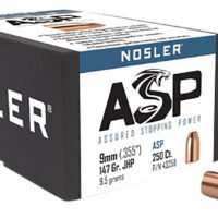 Nosler 43258 Assured Stopping Power  9mm 147gr Jacketed Hollow Point 250/Box