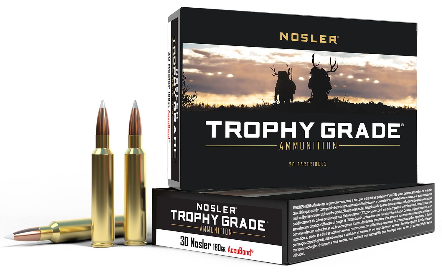 Nosler 60117 Trophy Grade 30Nosler 180gr Nosler AccuBond 20 Per Box/10 Case