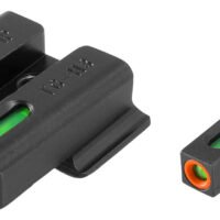 TruGlo TG13MP1PC TFX Pro Black | Green Tritium & Fiber Optic Orange Outline Front Sight Green Tritium & Fiber Optic Rear Sight