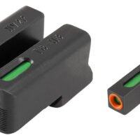 TruGlo TG13NV4PC TFX Pro Black | Green Tritium & Fiber Optic Orange Outline Front Sight Green Tritium & Fiber Optic Rear Sight