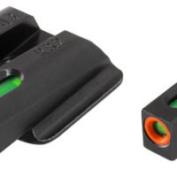 TruGlo TG13RS2PC TFX Pro Black | Green Tritium & Fiber Optic Orange Outline Front Sight Green Tritium & Fiber Optic Rear Sight
