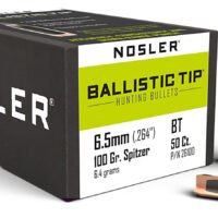 Nosler 26100 Ballistic Tip  6.5Creedmoor 100gr Spitzer 50/Box