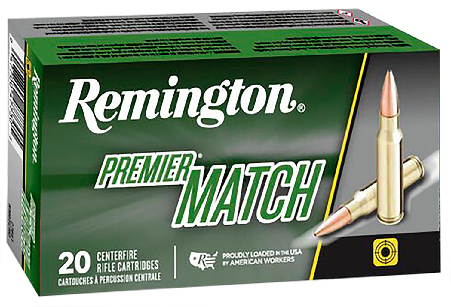 Remington Ammunition 21486 Premier Match 308Win 175gr Sierra MatchKing BTHP 20 Per Box/10 Case