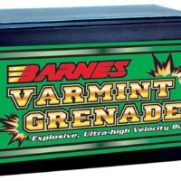 Barnes Bullets 30198 Varmint Grenade Ultra High Velocity 223Rem 50gr Flat Base Hollow Point 100/Box