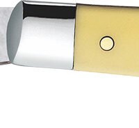 Case 031 S Trapper Slimline 3.25" Folding Clip Point Plain Tumble Polish Chrome Vanadium Steel Blade Yellow Synthetic Handle