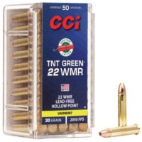 CCI 0060 TNT Green  22WMR 30gr Speer TNT Green Hollow Point 50 Per Box/40 Case