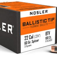 Nosler 34992 Ballistic Tip  22Cal 60gr Spitzer 100/Box