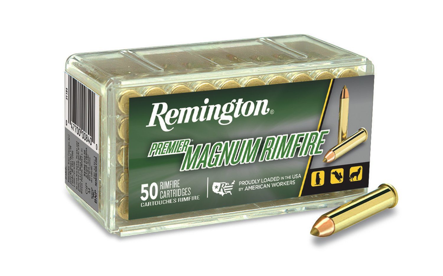 Remington Ammunition 28464 Premier Magnum Rimfire 17HMR 17gr AccuTip V 50 Per Box/40 Case