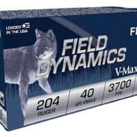 Fiocchi 204HVB Field Dynamics 204Ruger 40gr Hornady V Max 50 Per Box/20 Case