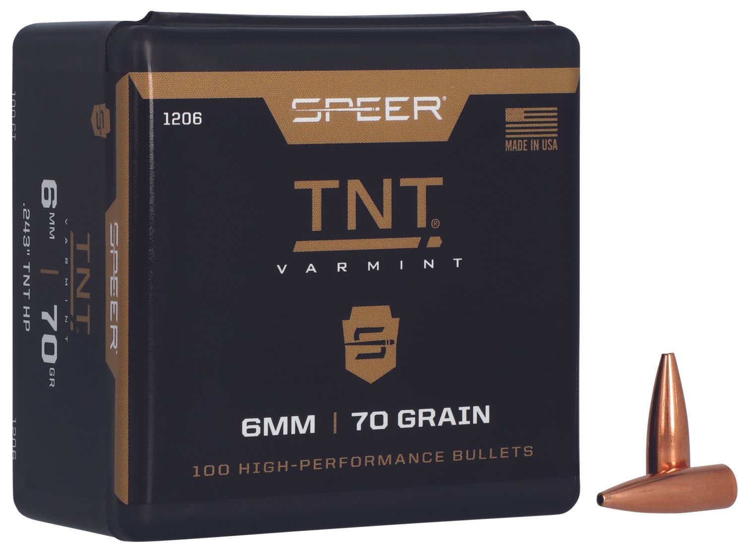 Speer 1206 TNT 6mm 70gr Jacketed Hollow Point 100 Per Box/5 Case