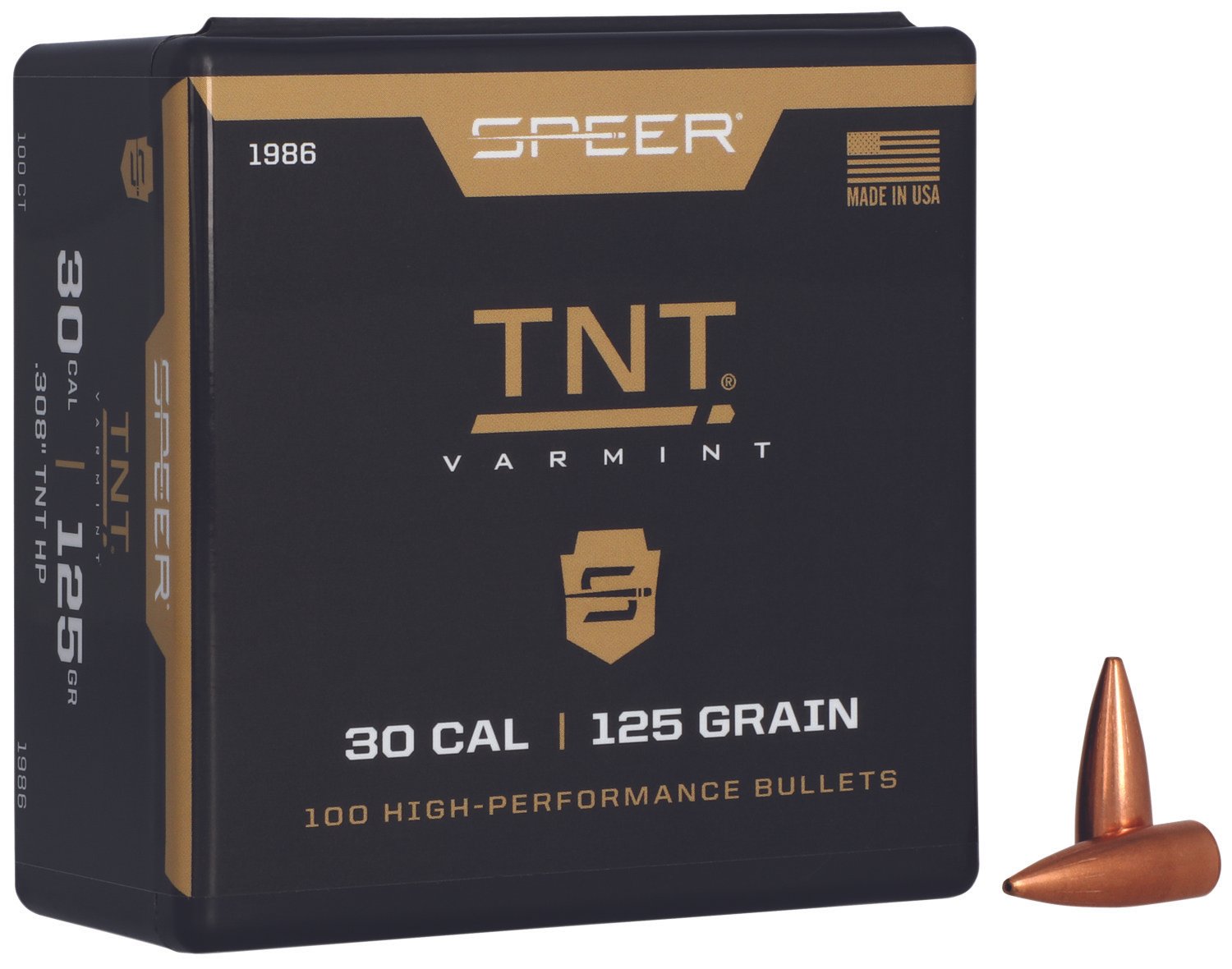 Speer 1986 TNT 30Cal 125gr Jacketed Hollow Point 100 Per Box/5 Case