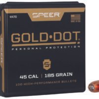 Speer 4470 Gold Dot Personal Protection 45Cal 185gr Hollow Point 100 Per Box/5 Case