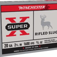Winchester Ammo X20RSM5 Super X  20Gauge 2.75" 3/4oz Rifled Slug Shot 5 Per Box/50 Case