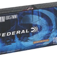 Federal 8A Power-Shok  8mmMauser 170gr Jacketed Soft Point 20 Per Box/10 Case