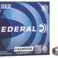 Federal C44SA Champion Training 44S&W Spl 200gr Semi Wadcutter Hollow Point 20 Per Box/25 Case